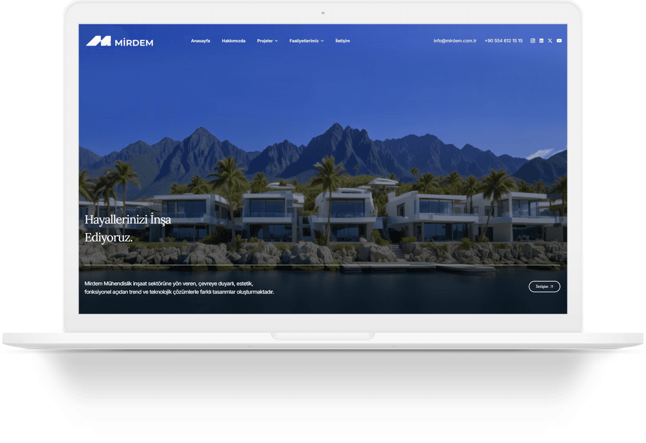 mirdem muhendislik web sitesi tasarimi