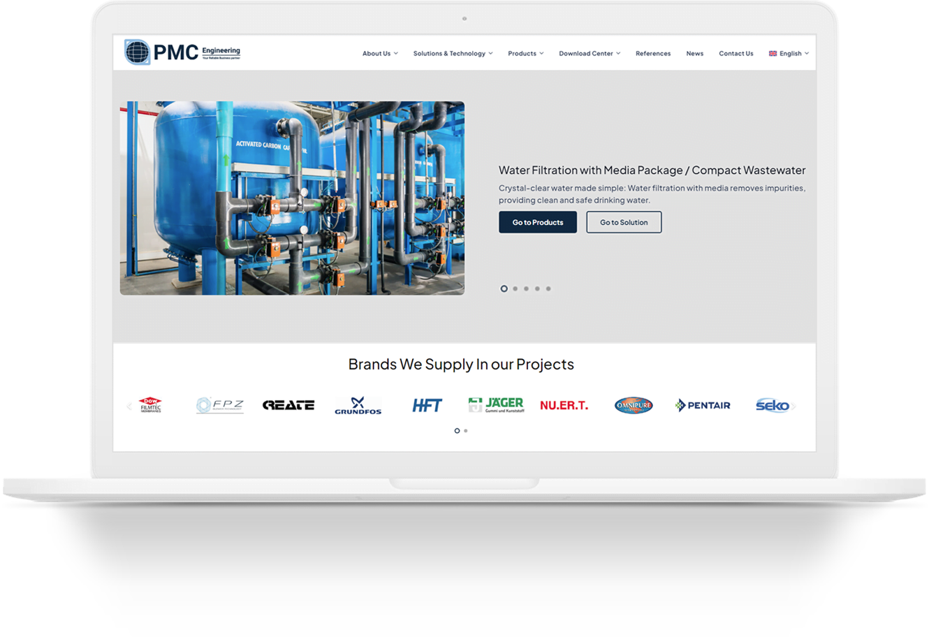 pmc engineering wordpress web sitesi tasarimi