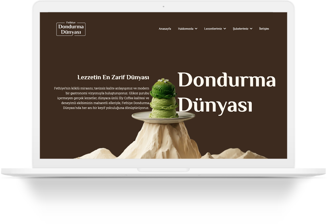 dondurma dunyasi wordpress website tasarimi