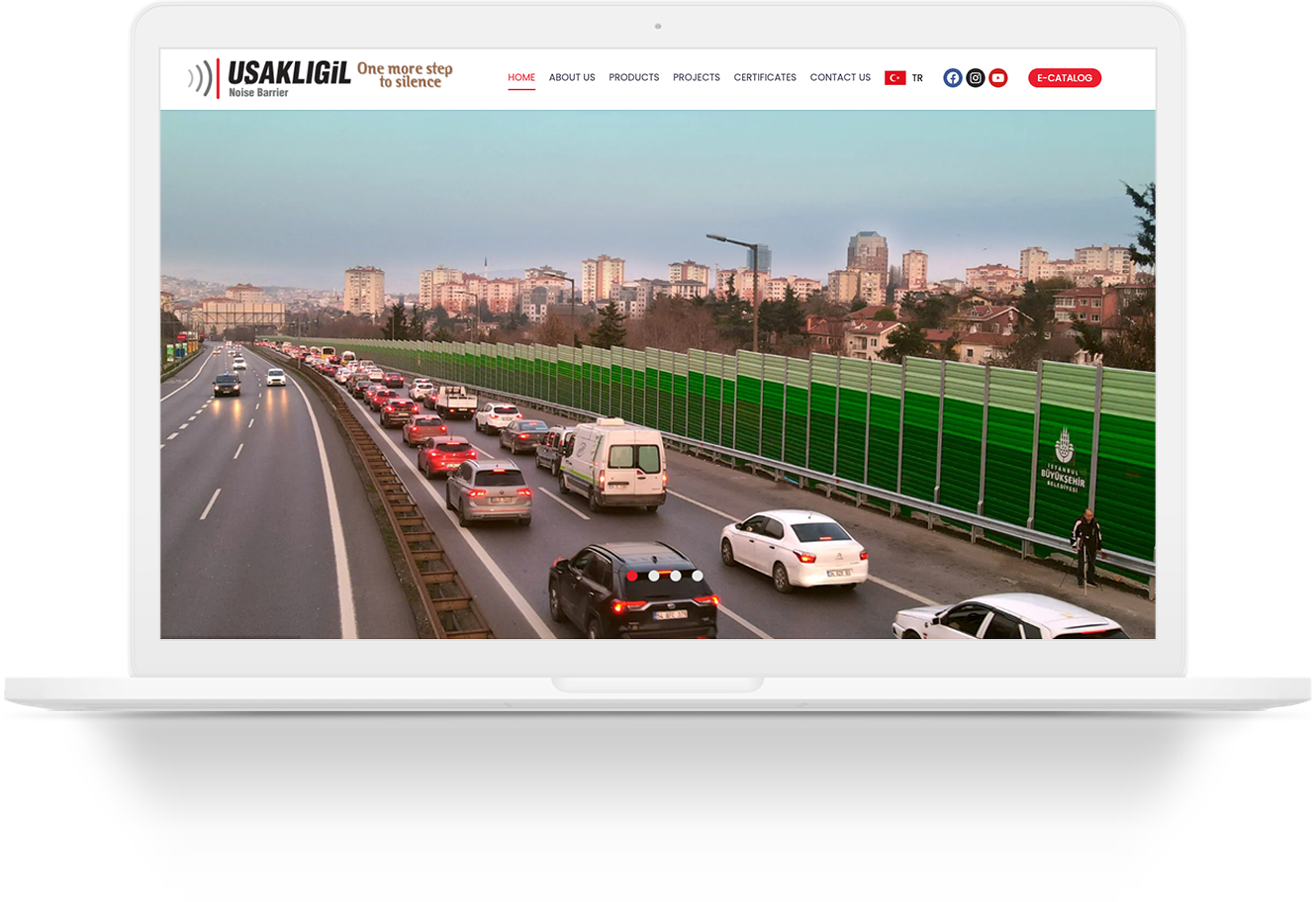 usk noise barrier wordpress web site tasarimi